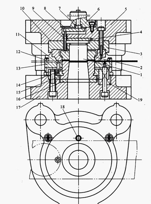 五金汽車沖壓模具之沖裁模的結構構造